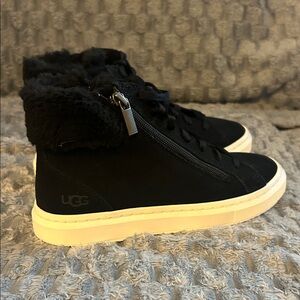 UGG Women's Black and White High-Top Sneakers